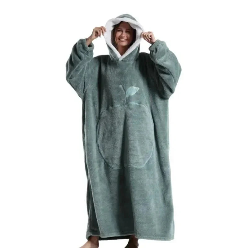 Oversized Fleece Hoodie for Men and Women - Soft, Cozy Loungewear, One Size Fits All