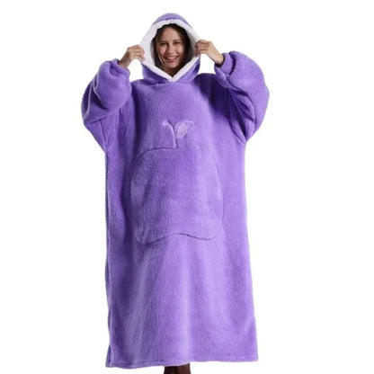 Oversized Fleece Hoodie for Men and Women - Soft, Cozy Loungewear, One Size Fits All