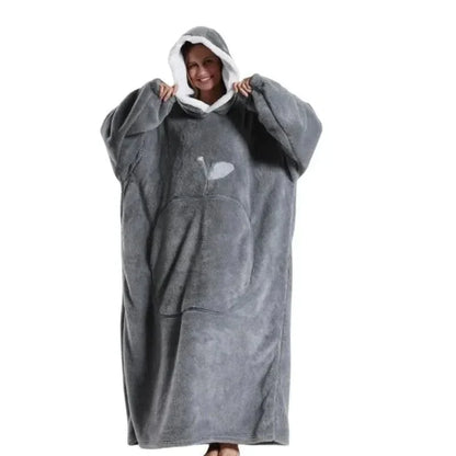 Oversized Fleece Hoodie for Men and Women - Soft, Cozy Loungewear, One Size Fits All