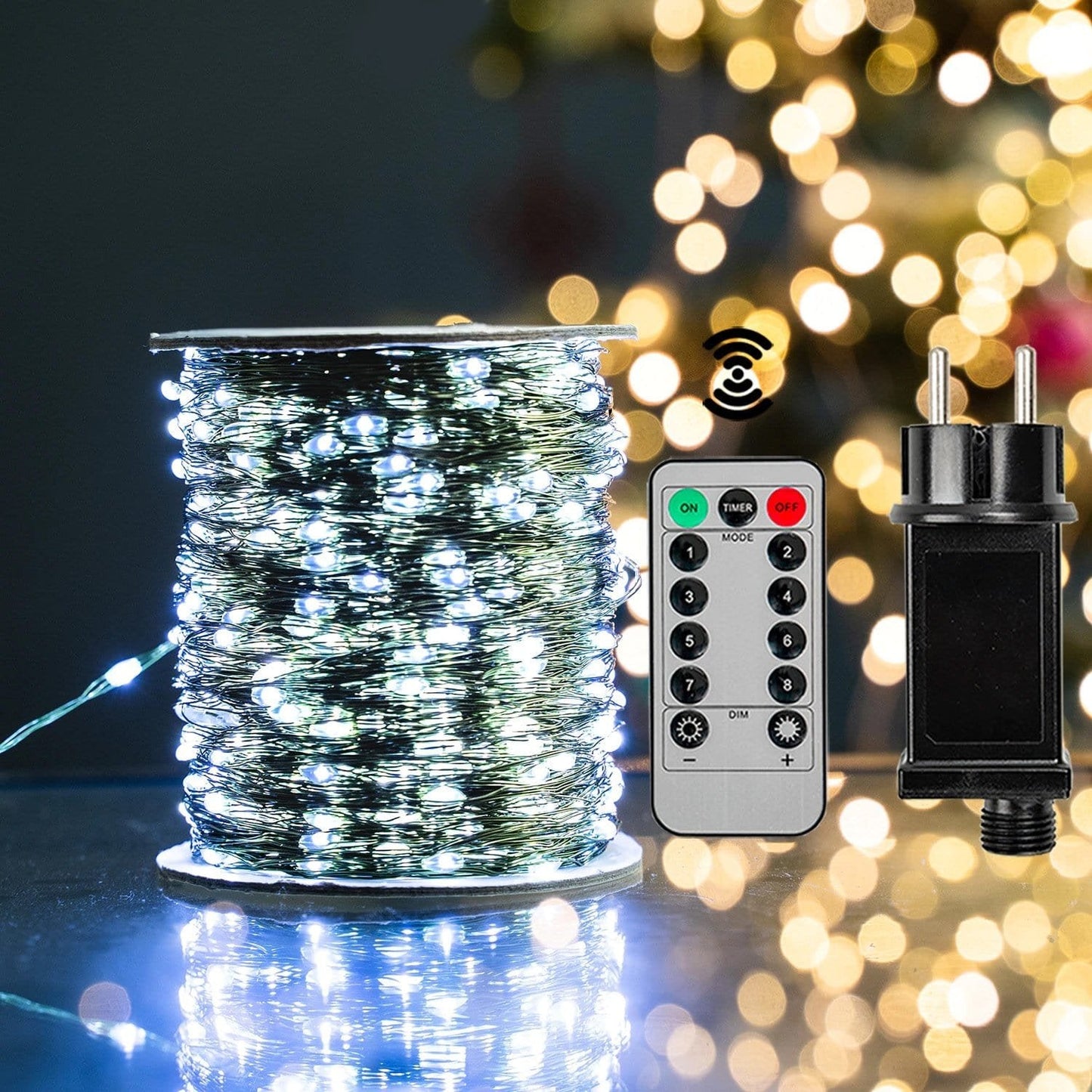 Copper Wire Fairy Lights - Remote Control LED String with 8 Modes, IP65 Weatherproof