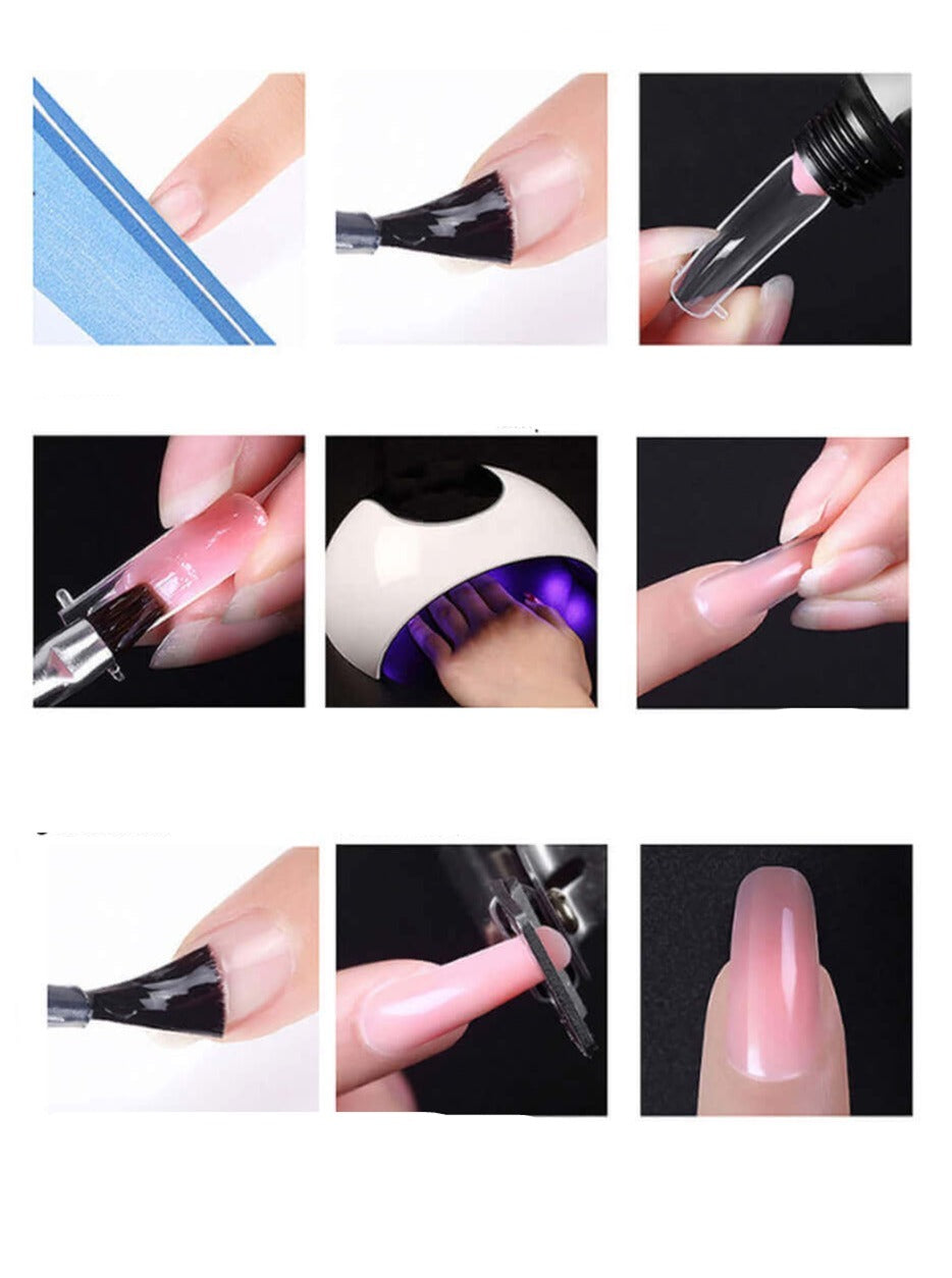 Luxe Poly Gel Nail Kit for At-Home Salon-Style Nail Extensions and Overlays in Minutes