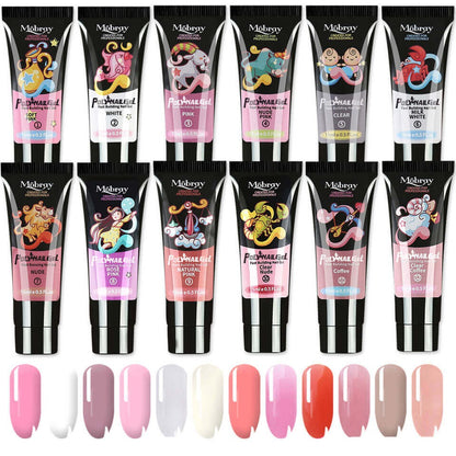 Luxe Poly Gel Nail Kit for At-Home Salon-Style Nail Extensions and Overlays in Minutes