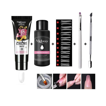 Luxe Poly Gel Nail Kit for At-Home Salon-Style Nail Extensions and Overlays in Minutes
