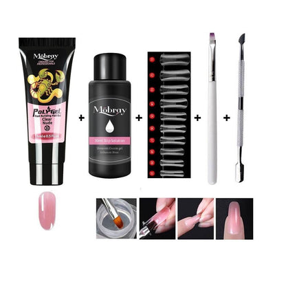 Luxe Poly Gel Nail Kit for At-Home Salon-Style Nail Extensions and Overlays in Minutes
