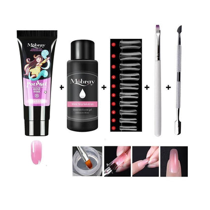Luxe Poly Gel Nail Kit for At-Home Salon-Style Nail Extensions and Overlays in Minutes