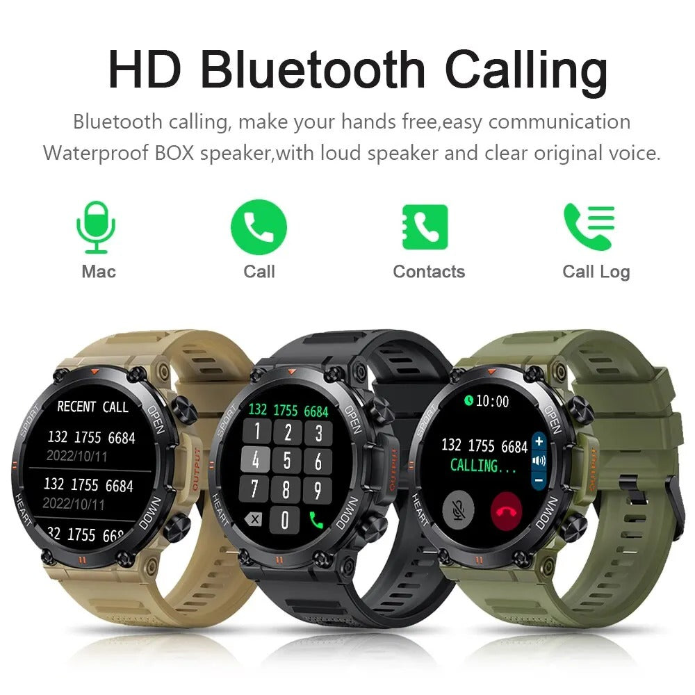 Rugged Outdoor Smartwatch with 1.39 Inch Round Display, Long Battery Life and Activity Tracking