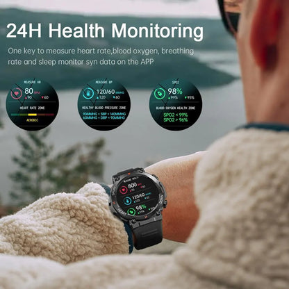 Rugged Outdoor Smartwatch with 1.39 Inch Round Display, Long Battery Life and Activity Tracking