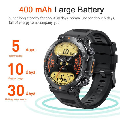 Rugged Outdoor Smartwatch with 1.39 Inch Round Display, Long Battery Life and Activity Tracking