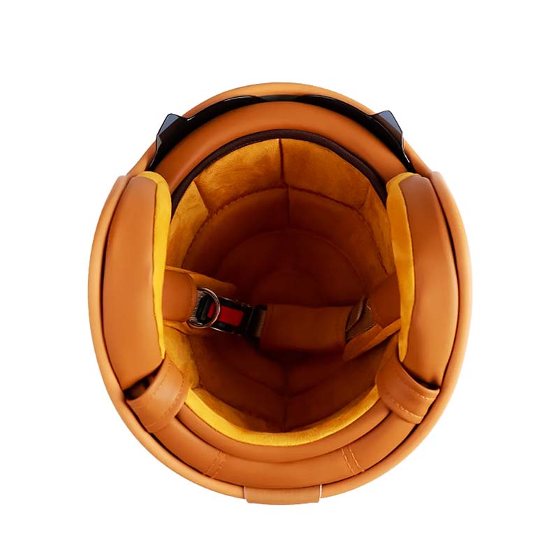 Vintage Style Motorcycle Helmet with DOT and ECE Certification, Clear and Dark Visors and Brim