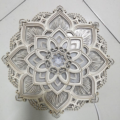 Mandala Wall Lamp with Dimmable LED Lighting for a Calm, Relaxing Home Atmosphere