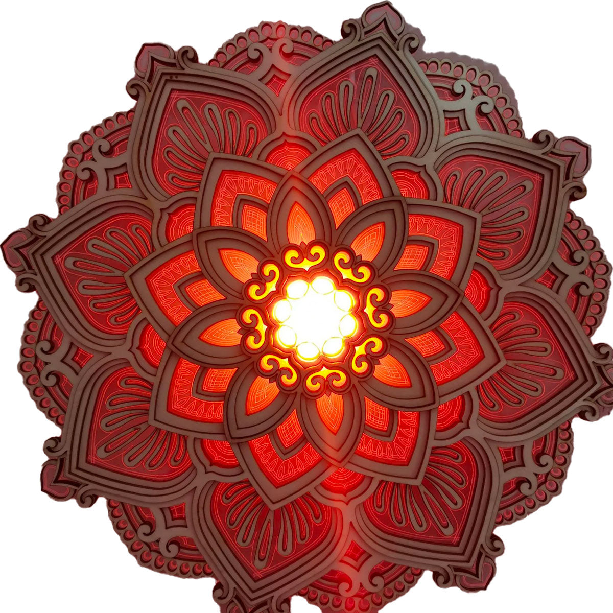 Mandala Wall Lamp with Dimmable LED Lighting for a Calm, Relaxing Home Atmosphere