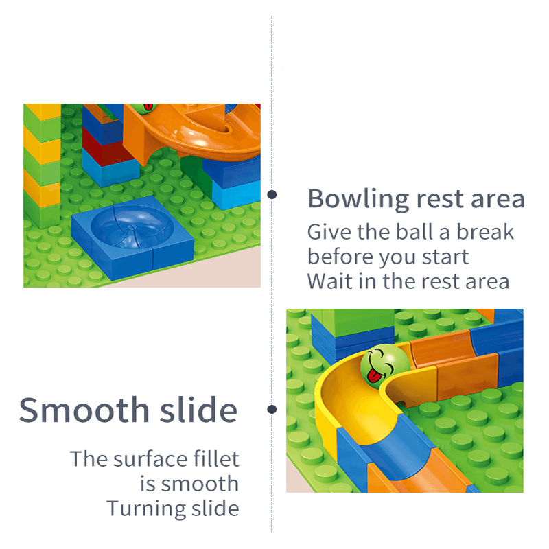 Ball Track Building Blocks - Marble Run Maze with Slides for Kids Ages 6 and Older