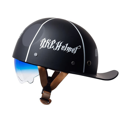 DOT Certified Baseball Style Motorcycle Half Helmet with ABS Shell, EPS Liner and Inner Sun Visor