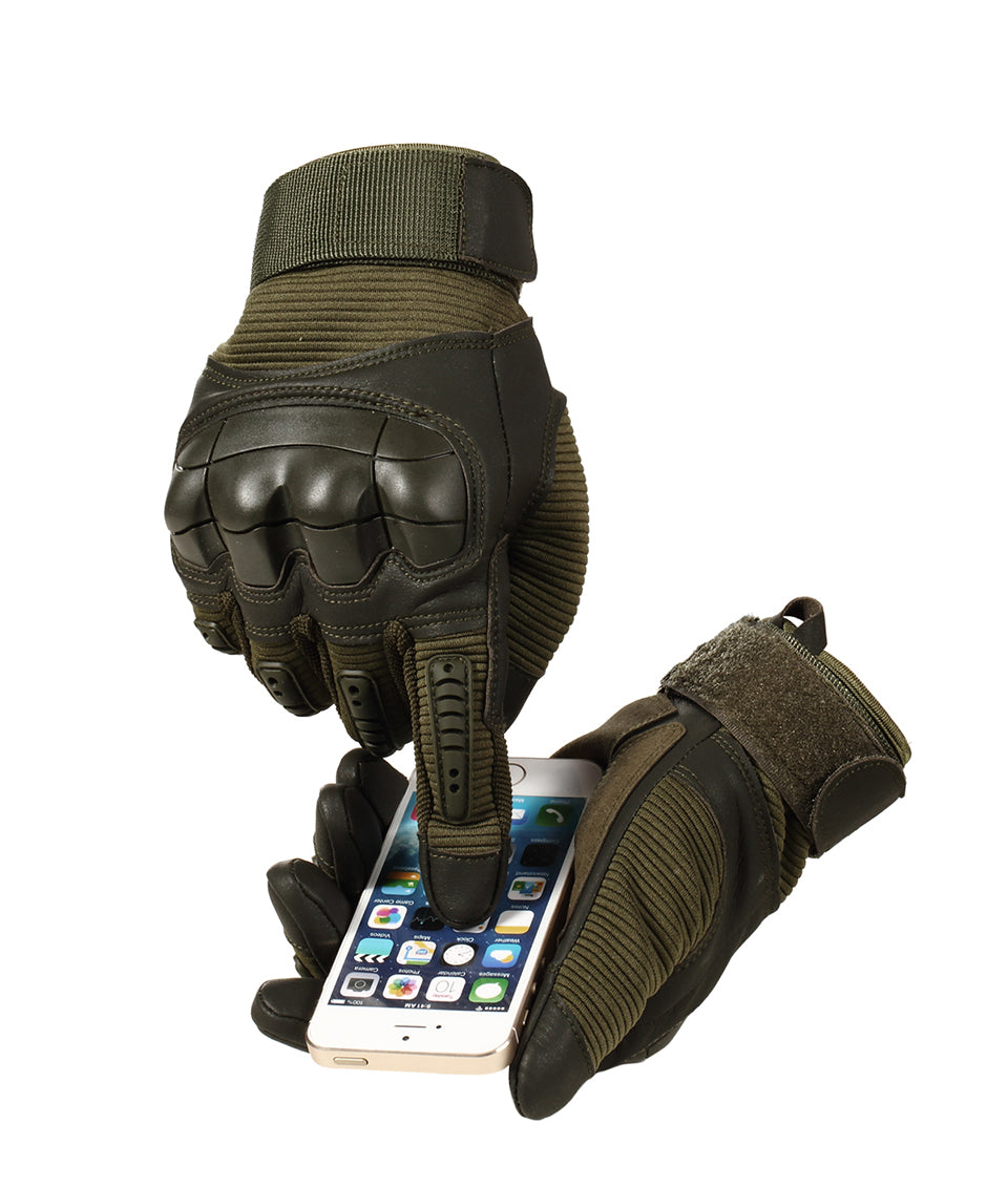 X-Force Tactical Gloves with Touchscreen Fingertips and Impact-Resistant Padding