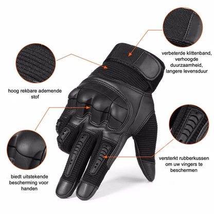 X-Force Tactical Gloves with Touchscreen Fingertips and Impact-Resistant Padding