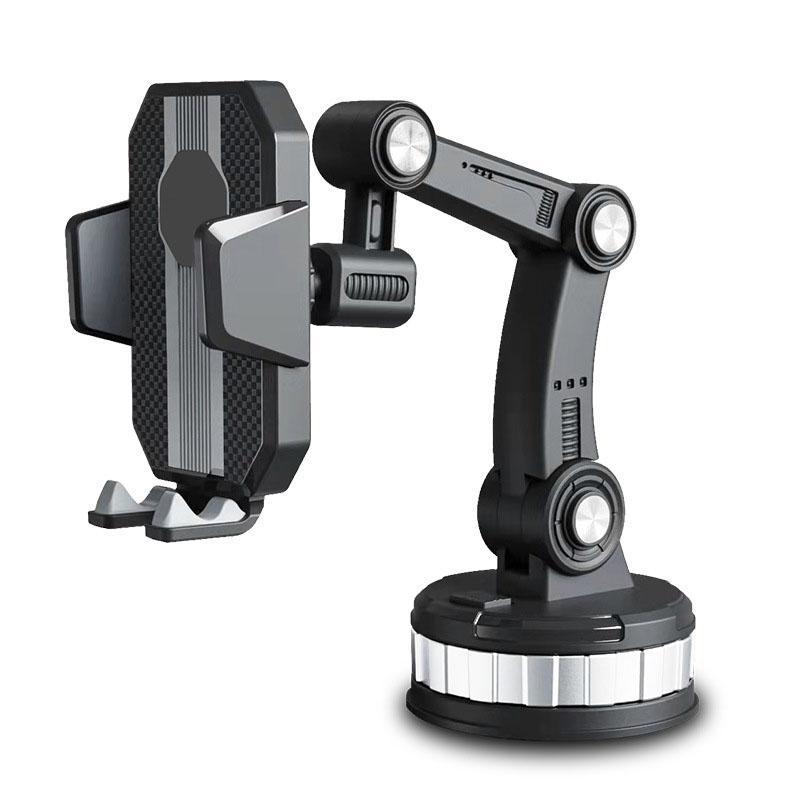Adjustable Vehicle Phone Mount for Dashboard and Windshield with Suction Cup Grip