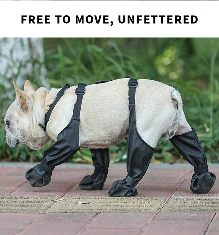 Adjustable Dog Shoes - Breathable, Waterproof & Non-Slip Boots for Small to Medium Dogs