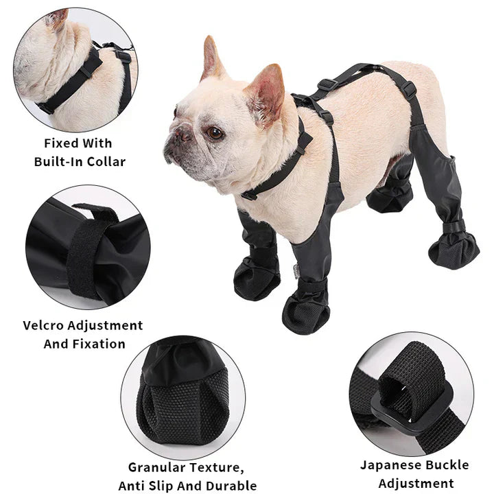 Adjustable Dog Shoes - Breathable, Waterproof & Non-Slip Boots for Small to Medium Dogs