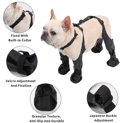 Adjustable Dog Shoes - Breathable, Waterproof & Non-Slip Boots for Small to Medium Dogs