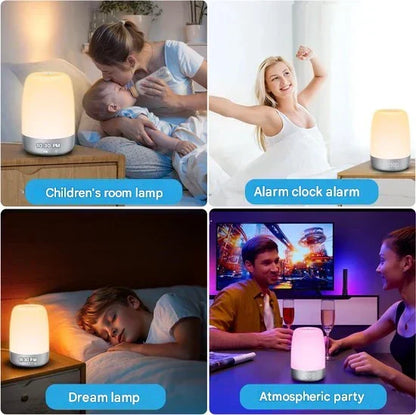Aurora Wake-Up Light Alarm Clock with Natural Sounds, Dimmable Night Light & Dual Alarm