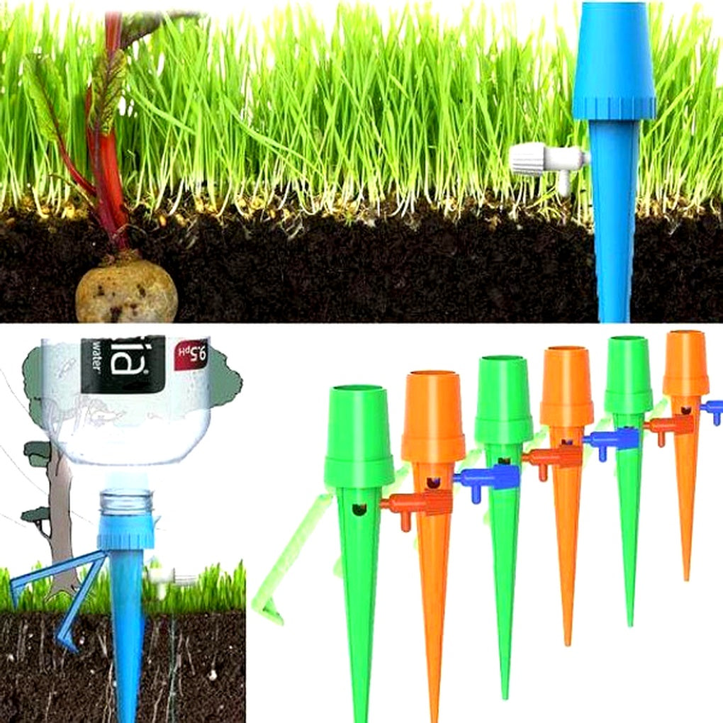 Self-Watering Plant Spikes with Adjustable Flow Control - Automatic Watering Cones for Potted Plants