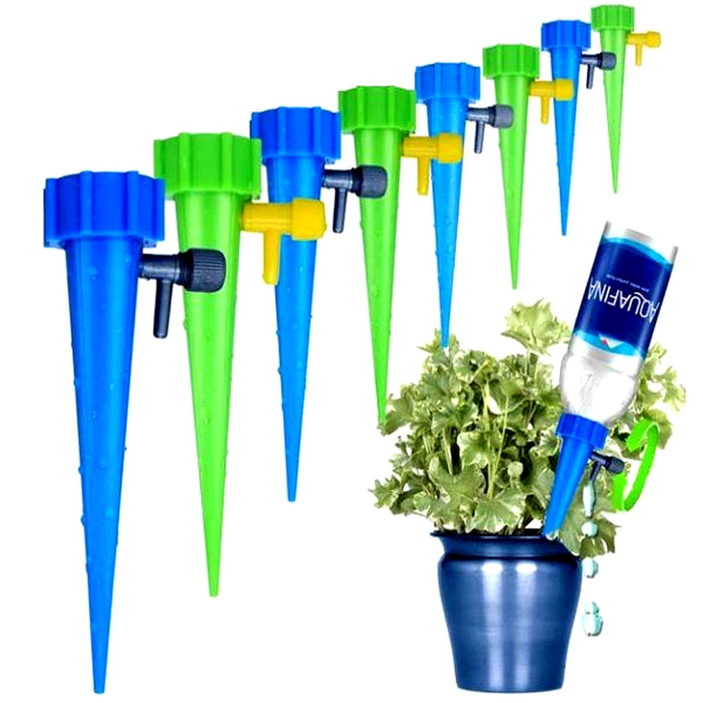 Self-Watering Plant Spikes with Adjustable Flow Control - Automatic Watering Cones for Potted Plants