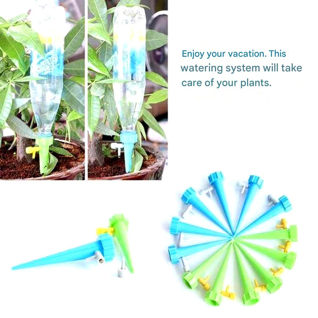 Self-Watering Plant Spikes with Adjustable Flow Control - Automatic Watering Cones for Potted Plants