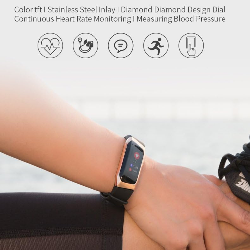 Wellness Smartwatch with Heart Rate Tracking, Blood Pressure Estimates and Activity Tracking