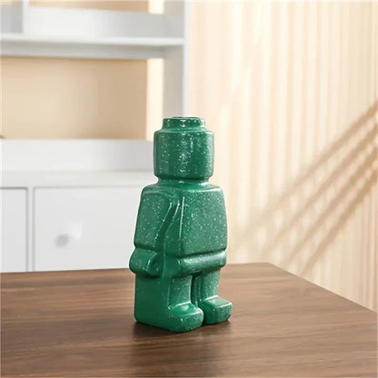Building Block Style Flower Pot - Modern Minimalist Resin Planter, Indoor & Outdoor