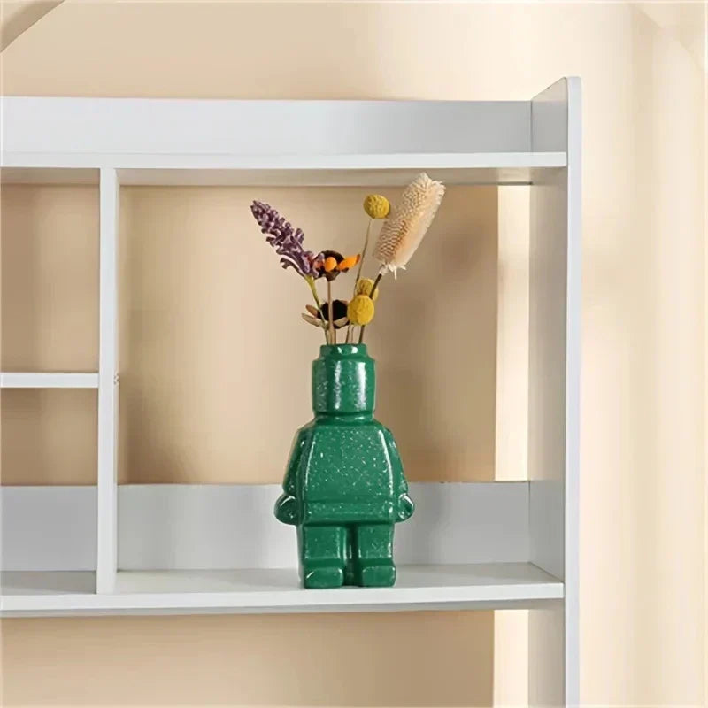 Building Block Style Flower Pot - Modern Minimalist Resin Planter, Indoor & Outdoor