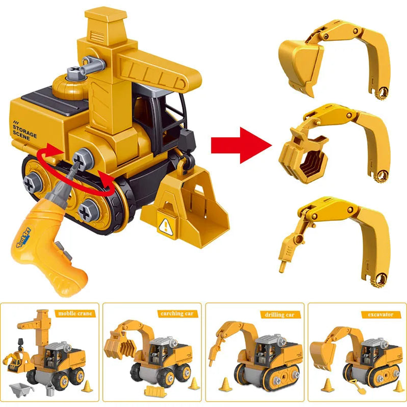 Constructo 120+ Piece BPA-Free Build and Play Vehicle Set - Educational Toy for Kids 4+