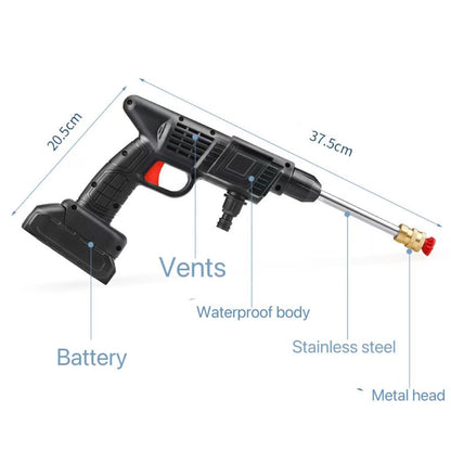 Cordless Portable High Pressure Water Spray Gun - Battery-Powered 22 Bar Outdoor Cleaner