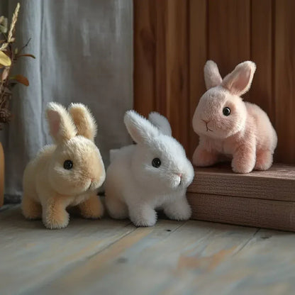 CozyHop Bunny Realistic Hopping Plush Toy with Soft Fur and Lifelike Ear Movement