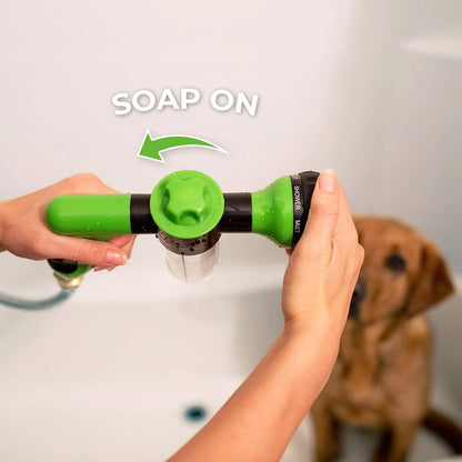 WashBuddy Dog Shower Sprayer with 360-Degree Spray Flow and Built-In Water Regulator