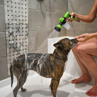 WashBuddy Dog Shower Sprayer with 360-Degree Spray Flow and Built-In Water Regulator