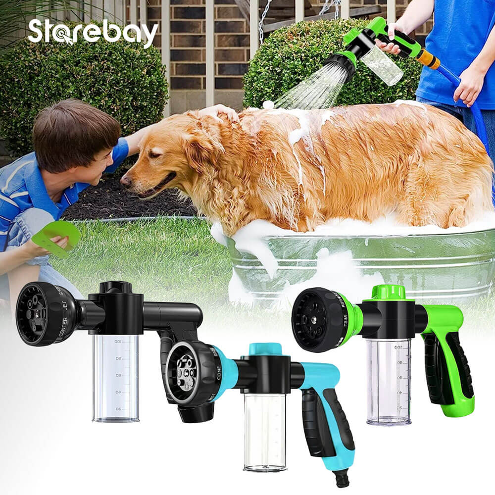 WashBuddy Dog Shower Sprayer with 360-Degree Spray Flow and Built-In Water Regulator