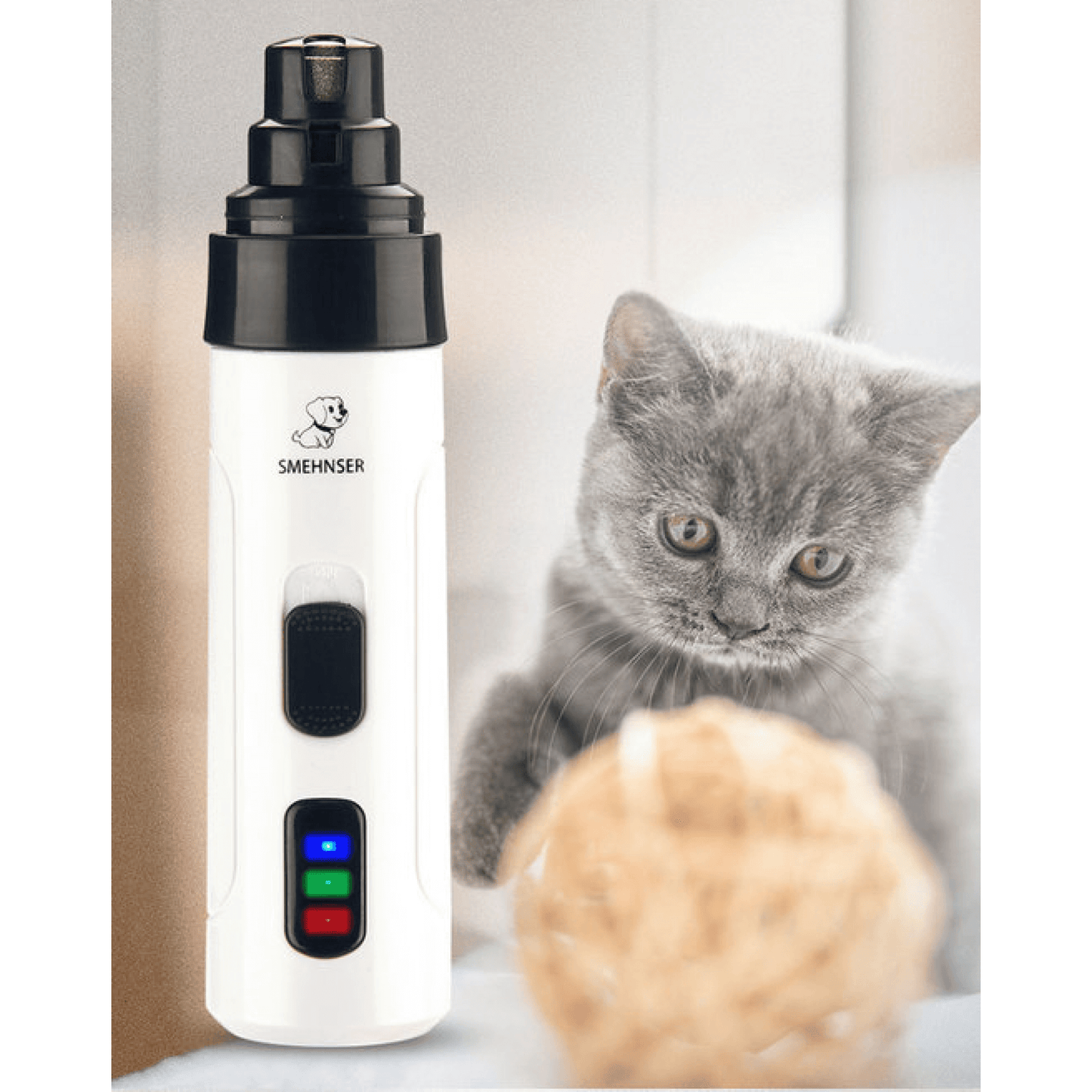 Electric Pet Nail Grinder - Quiet, USB Rechargeable Nail Trimmer for Dogs & Cats