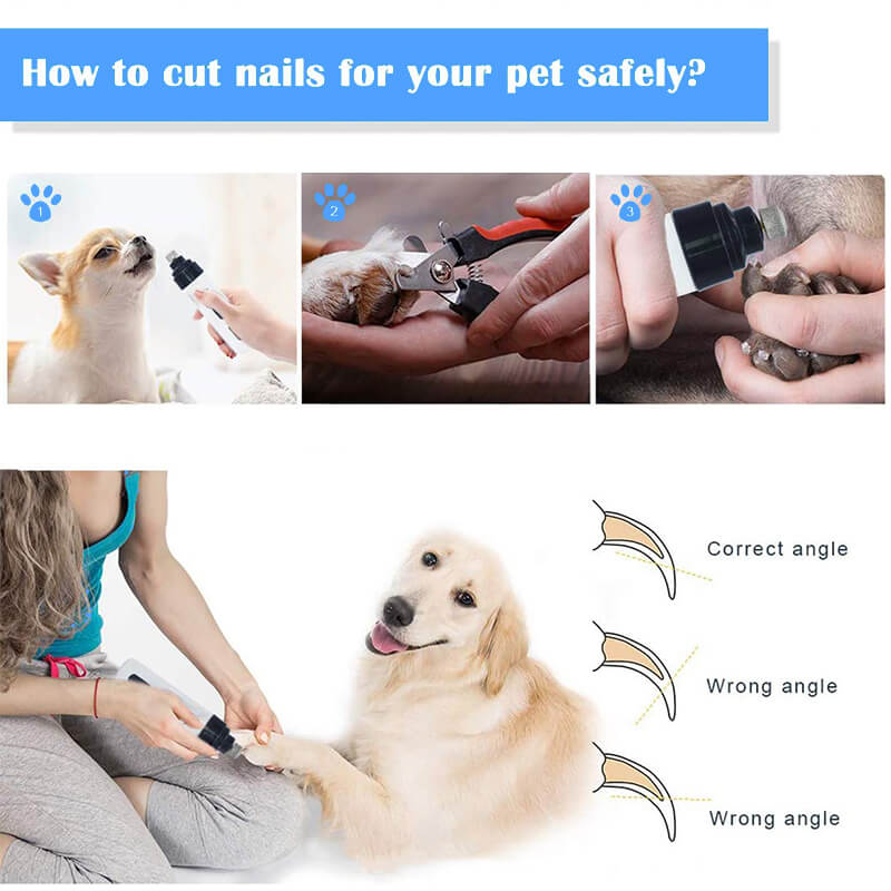 Electric Pet Nail Grinder - Quiet, USB Rechargeable Nail Trimmer for Dogs & Cats