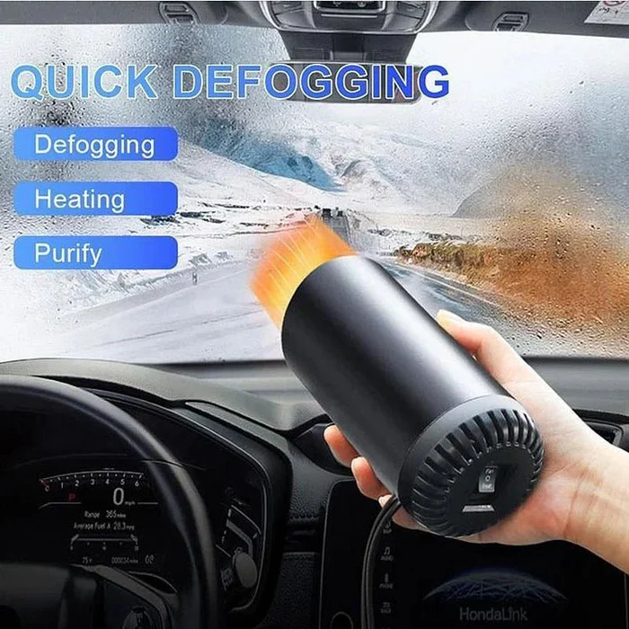 Cup-Shaped Car Heater & Defroster - Fast Heating 12V Rotatable Warm Air Blower for Vehicles