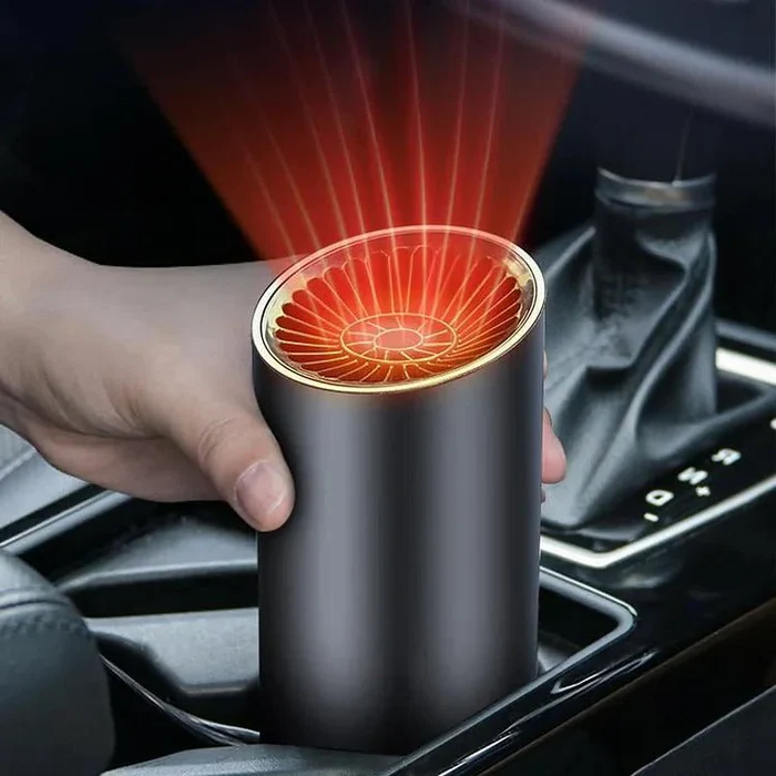 Cup-Shaped Car Heater & Defroster - Fast Heating 12V Rotatable Warm Air Blower for Vehicles