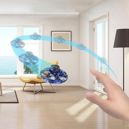 Hand-Controlled Flying Ball Toy - Mini Hover Drone with LED Light, Rechargeable, Indoor Play