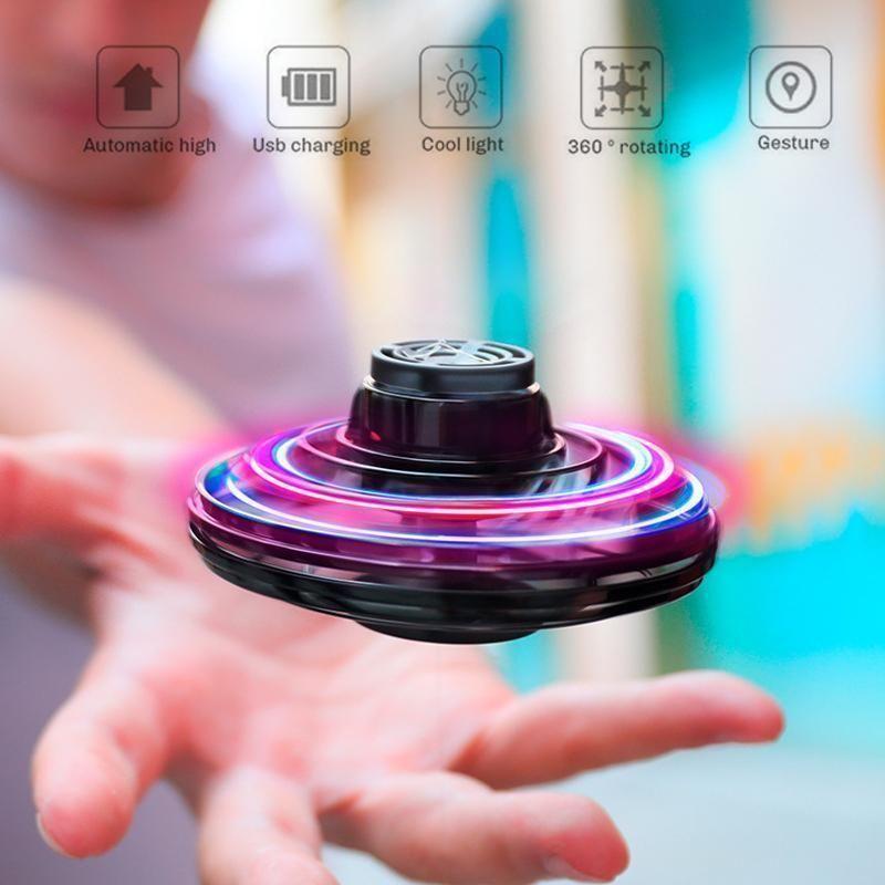 Hand-Controlled Flying Ball Toy - Mini Hover Drone with LED Light, Rechargeable, Indoor Play
