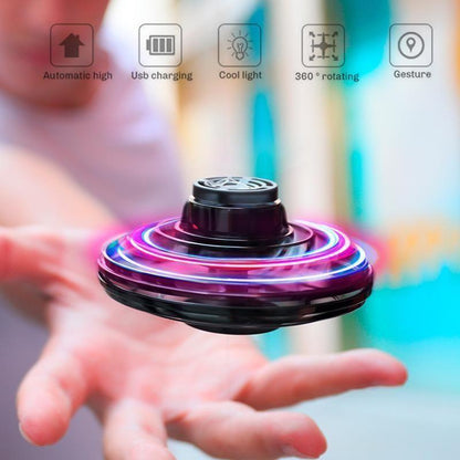 Hand-Controlled Flying Ball Toy - Mini Hover Drone with LED Light, Rechargeable, Indoor Play