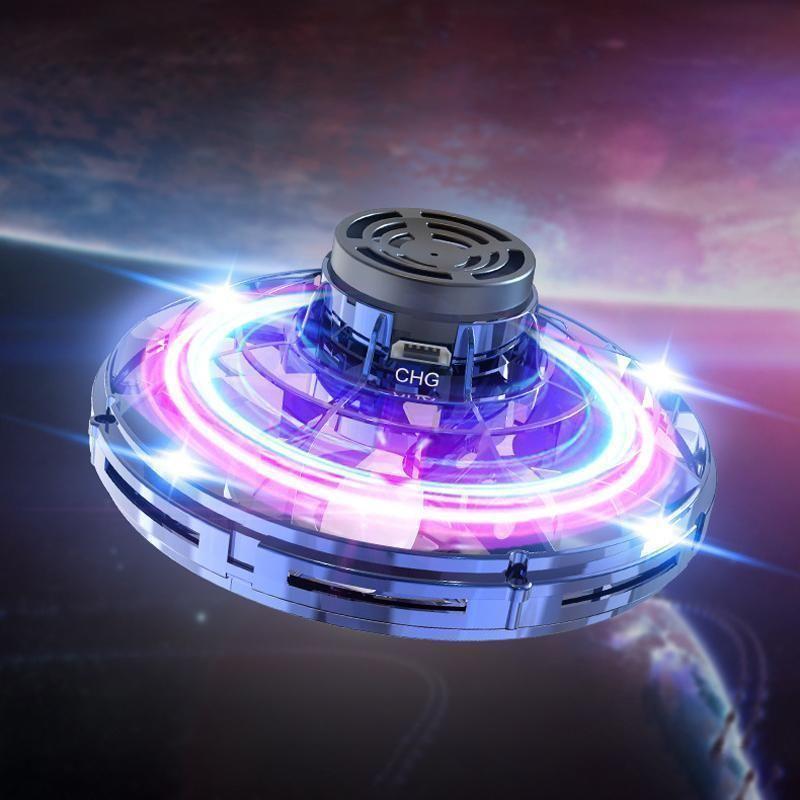 Hand-Controlled Flying Ball Toy - Mini Hover Drone with LED Light, Rechargeable, Indoor Play