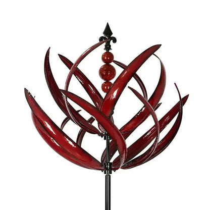 Garden Wind Spinner Kinetic Sculpture - Weather-Resistant Wood & Steel Yard Art Decor