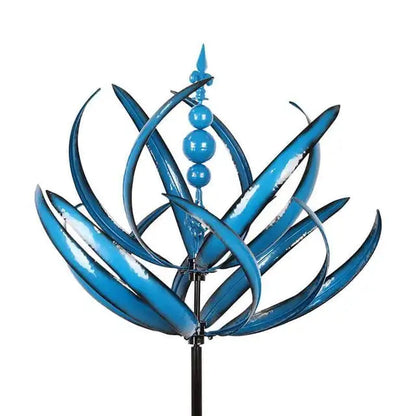 Garden Wind Spinner Kinetic Sculpture - Weather-Resistant Wood & Steel Yard Art Decor
