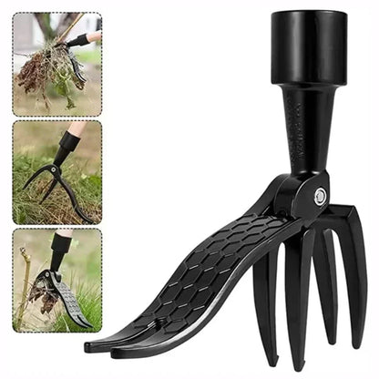 Steel Garden Weed Puller Head - Root Remover Claw Attachment for Extension Poles