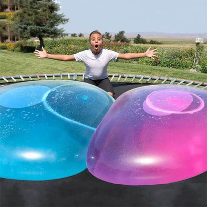 Inflatable Tear-Resistant Bubble Ball - Bounce, Kick & Sit-On TPR Ball Toy for Kids & Family Fun