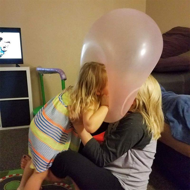 Inflatable Tear-Resistant Bubble Ball - Bounce, Kick & Sit-On TPR Ball Toy for Kids & Family Fun