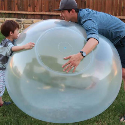 Inflatable Tear-Resistant Bubble Ball - Bounce, Kick & Sit-On TPR Ball Toy for Kids & Family Fun